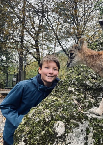 Im Tierpark mit meiner Familie.