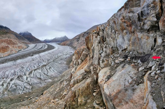 Aletsch - Bronze age fossil soil (date: 1500 BCE)