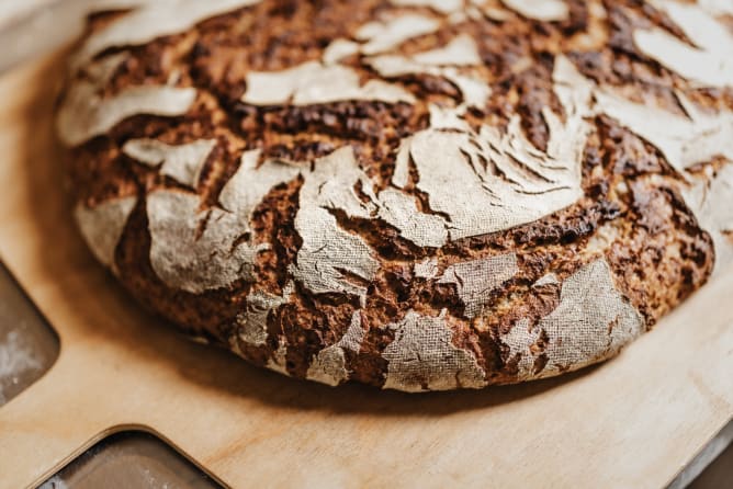 ANYANWU: Our classic rye loaf with a bit of spelt and up cycled bread crumbs.