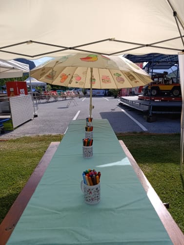 Atelier donné cet été à Couleur Pavé à Sierre 