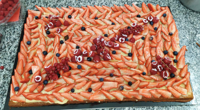 Tarte aux fraises XXL pour vos événements: 