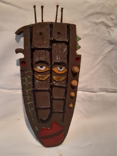 Maske, handgefertigt (33x20 cm), GILA GILA Kunsthandwerk
