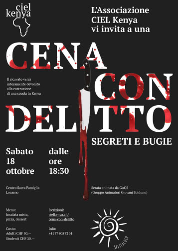 Flyer für ein Dinner mit Mord