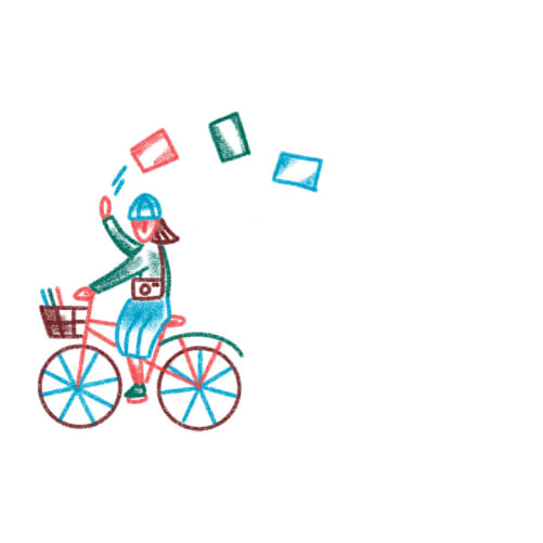 Das bin (hoffentlich) bald ich beim Ausliefern der Kulturstadtkarten