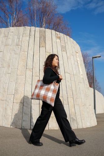 Color dyed with Onion Skin Tote Bag