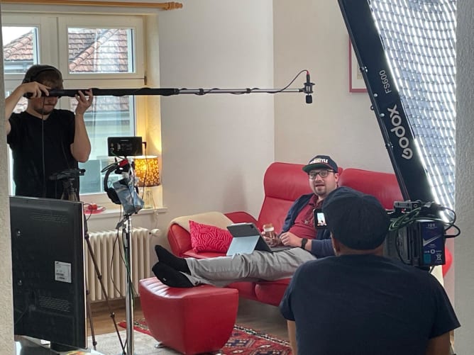 Dreharbeiten: Crowdfunding-Video - Teamwork