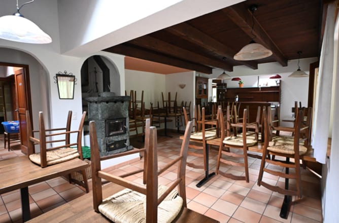 Esssaal im aktuellen Zustand