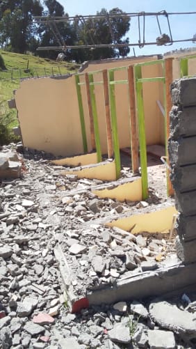 Démolition des toilettes