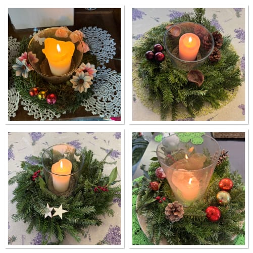 Auf den ersten Advent haben wir Kränze gemacht um der Treffpunkt ein bisschen in vor Weihnachtliche stimme zu verwandeln.