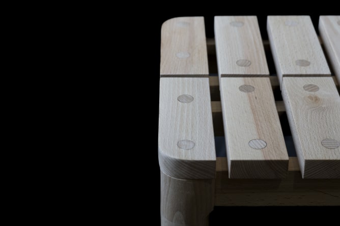 Belohnung 4: Hocker &rsquo;leftovers&rsquo; - Detail Sitzfläche