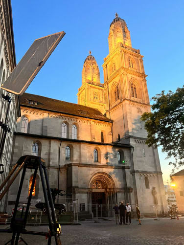 One of the film’s locations in Zurich, central to the story