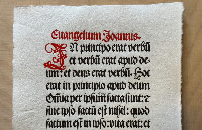 Nachdruck Johannes-Prolog in Maximilian-Prunkschrift