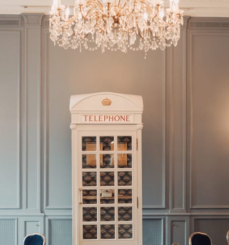 Handmade telephone booth, created for my wedding