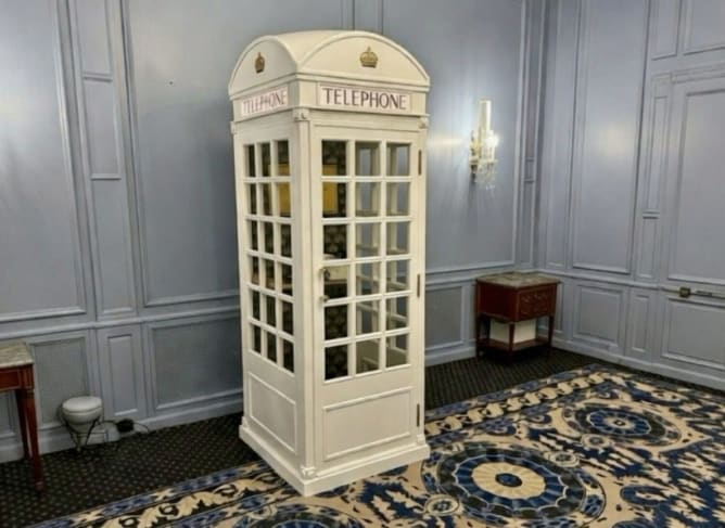 Handmade telephone booth, created for my wedding