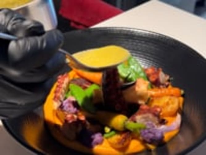 Il polpo del menù degustazione.
