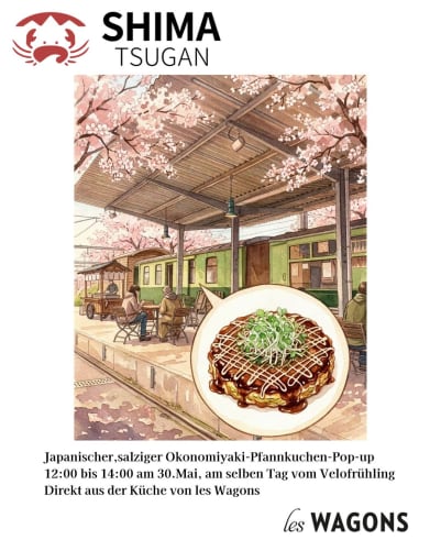 am selben Tag vom Velofrühling, direkt aus der Küche von les Wagons