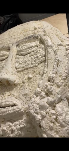 Details füllen bereit zum Schnitzen