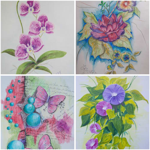 (7) Print - florales Motiv