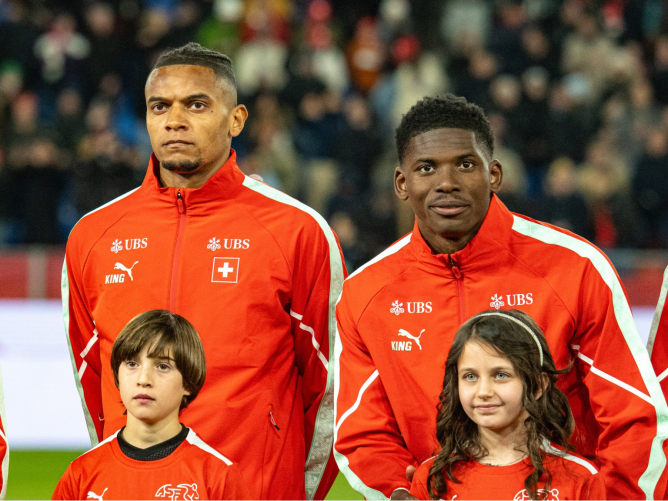 Manuel Akanji et Breel Embolo | Photo: SFM Football/Lenny Rapin