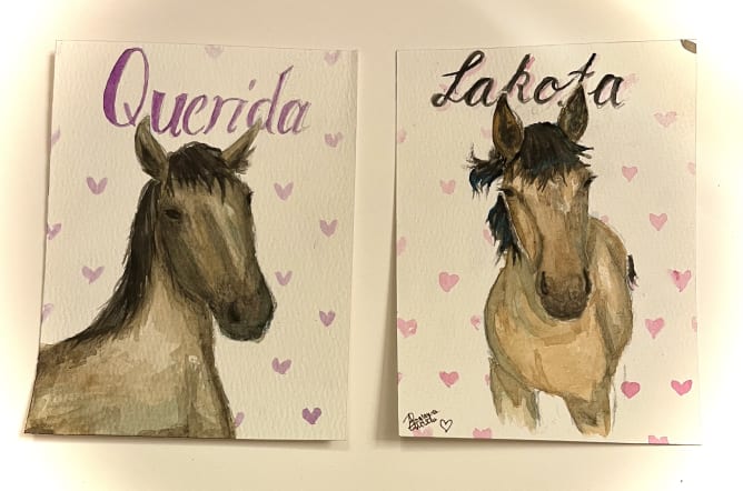 Analaura, die Tochter von Christina, hat die beiden am Muttertag gemalt 