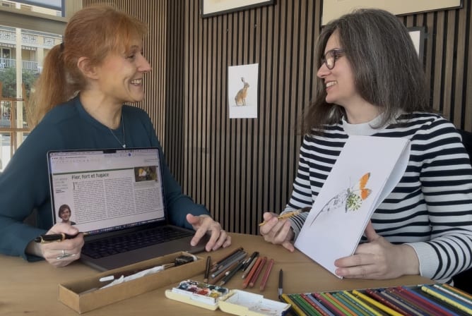 Les deux autrices du projet, Virginie et Genta