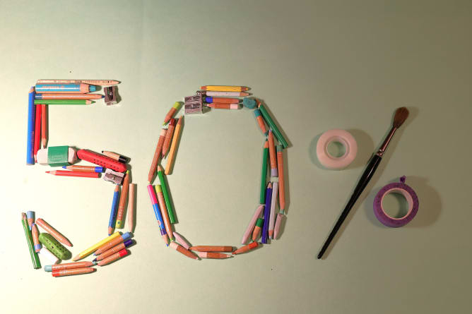 Die 50-%-Collage