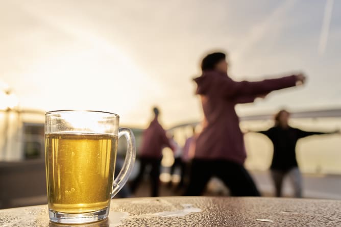 Auch für die körperliche Fitness ist an Bord gesorgt