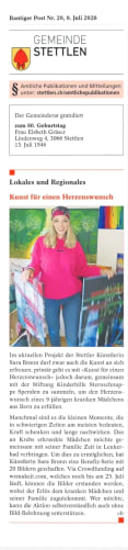 Das Projekt ist in der Zeitung