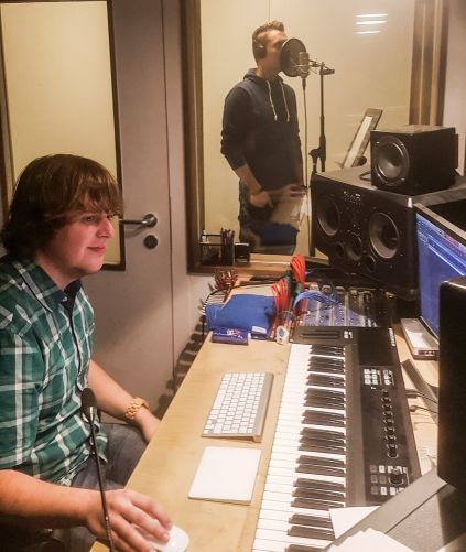 Producer Marc is recording the voice of Alex