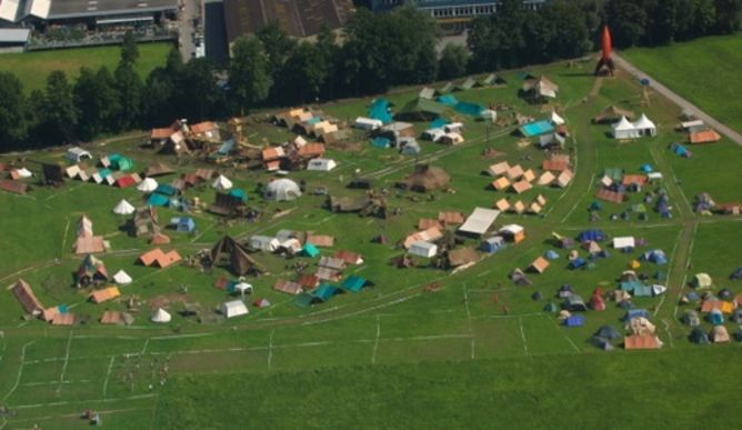 Luftaufnahme aus dem Bundeslager 2008 Content