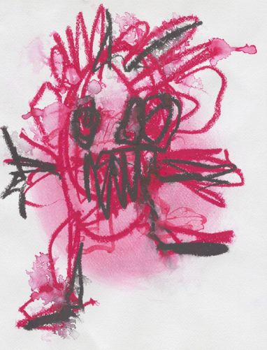 VENDU // MUMA 2011 dessin N°1, 32 x 24 cm technique mixte sur papier