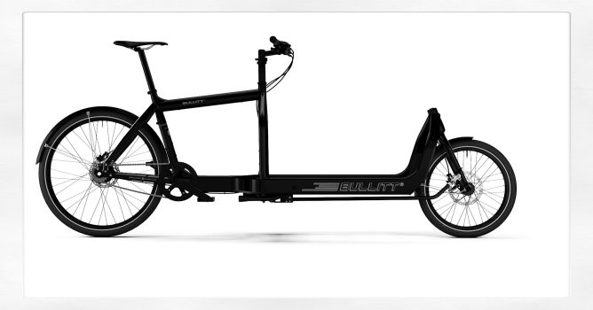 Das Bullitt-Transportvelo, welches wir mit einem Elektroantrieb, einer Vorrichtung für Gemüsekisten und einem Kühler ausstatten werden. Content
