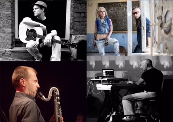 Arists at HOOLALOOP 2017: Alex Taylor, Karma Free, Klaus Gesing, Fabio Anile (fltr) Content