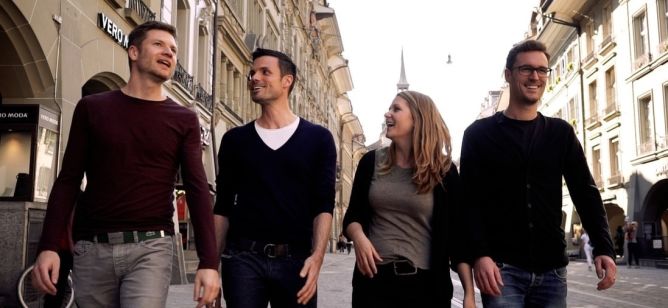Jan, Geo, Franziska und Simon