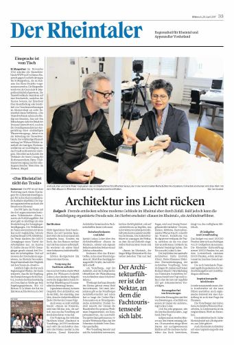 Zeitungsbericht über unser Projekt im Rheintaler April 2017 Content