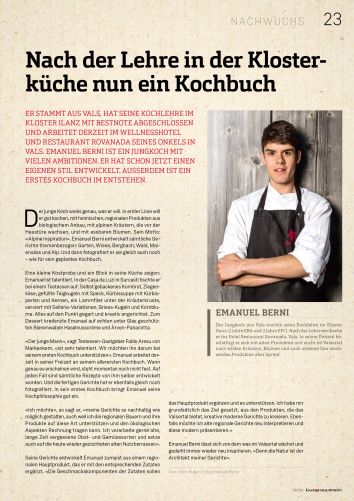 Bericht im GastroGraubünden Magazin Content