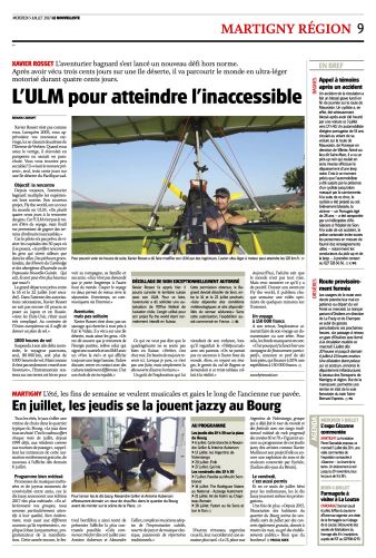 Nouvelliste : ITW de l'aventurier Xavier Rosset Content