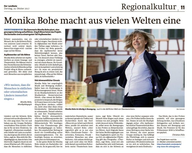 Bericht von Monika Bohe - Landbote Content