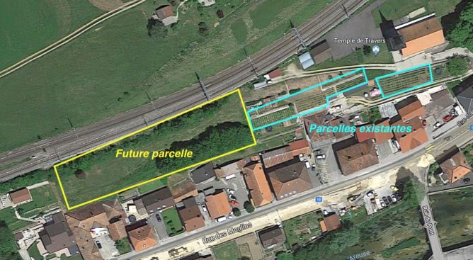 Plan de la future parcelle Content
