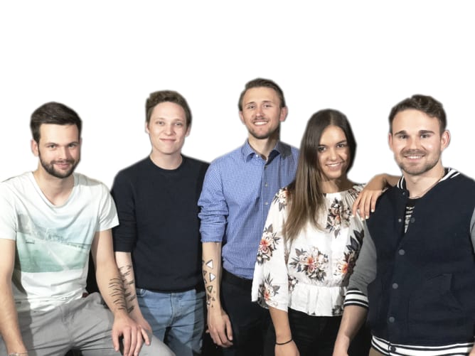 The Band: Denis, Colin, Ryan, Natascha and Adrian Content