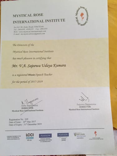 certificate Content
