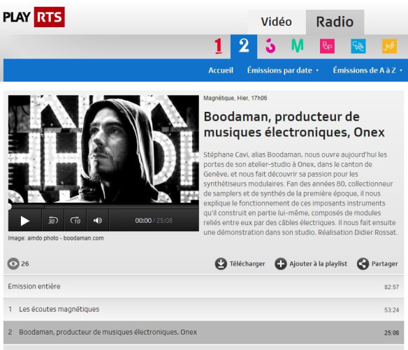 Nomade spécial Boodaman sur Espace 2 Content