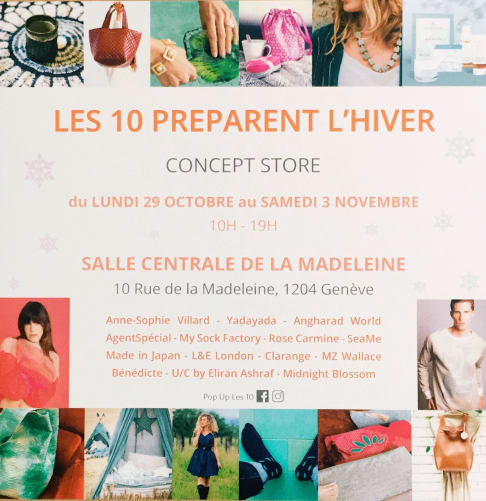 POP-UP STORE - GENEVE - 29 octobre-03 novembre 2018 Content