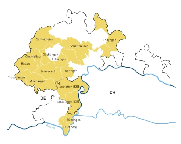 Insgesamt 15 Gemeinden haben sich zusammengeschlossen und bilden als Regionaler Naturpark Schaffhausen eine Einheit. Gemeinsam gestalten die Gemeinden aktiv und nachhaltig ihre Zukunft. Content