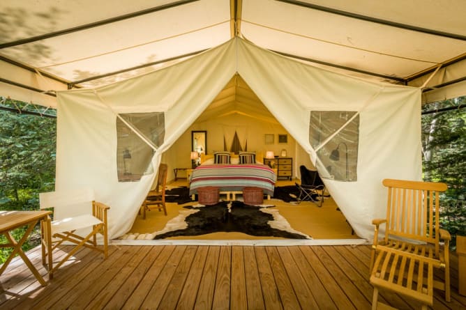 Beispiel eines Glampingzelts Content