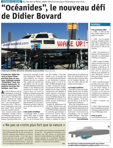 Article in the newspaper (le Dauphiné)