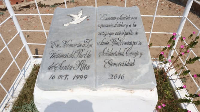 Memorial to the victims made by the association
