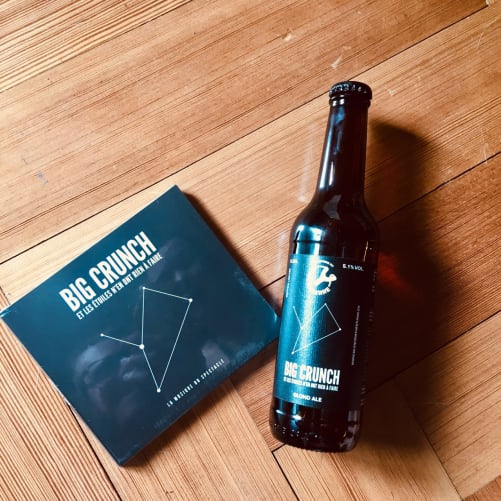 un disque et une bière! Content