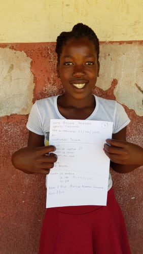 This is Alegria, one of the girls who are coming to live on the campus. As you can see, her name suits her :)