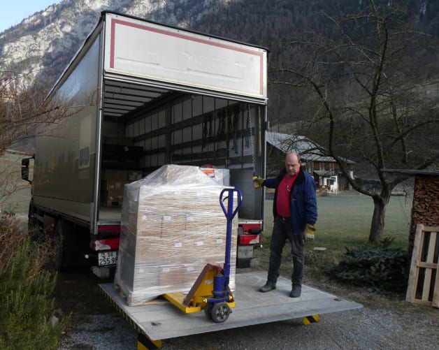 Die Bücher werden angeliefert